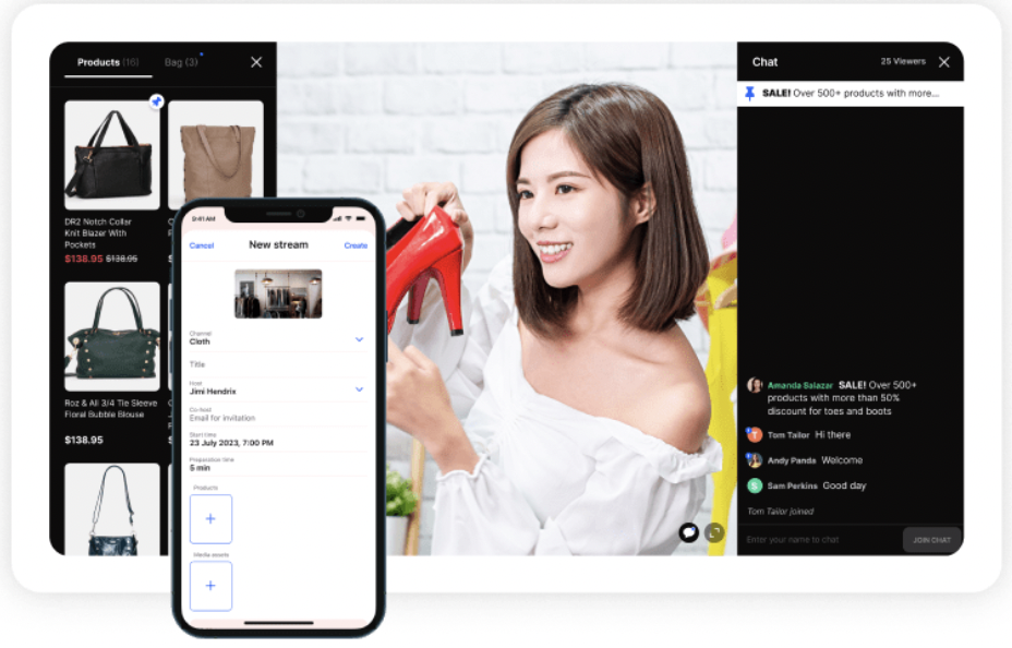 screenshot of Live Stream Shopping